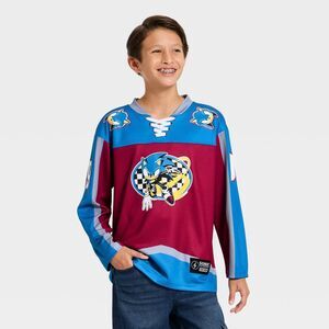 Boys Sonic the Hedgehog Hockey Jersey Sega Sonic Graphic Boys XL- NEW